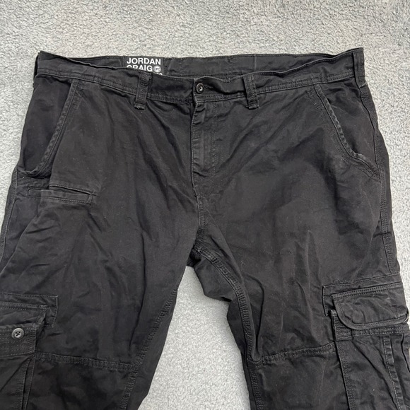 Jordan Craig Cargo Pants Mens 44x32 Black Utility Outdoor Workwear Casual - Picture 5 of 9